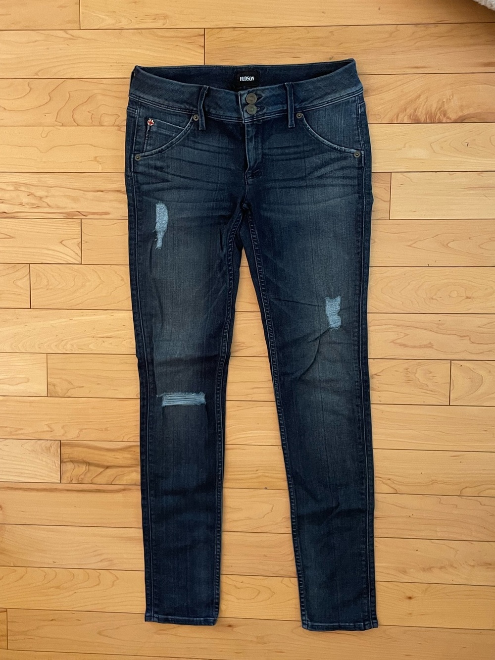 Hudson Dark Wash Distressed Women’s Jeans